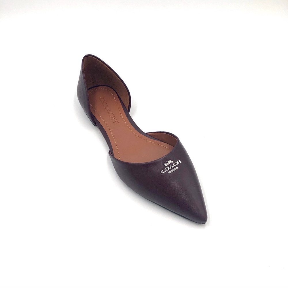 NWT Coach Women’s Leather Pointy Toe d’Orsay Flat